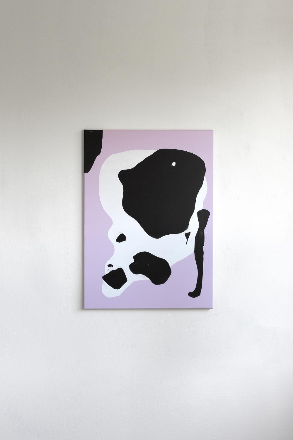 Cow On Violet