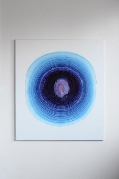 Blue Drying With Purple Center