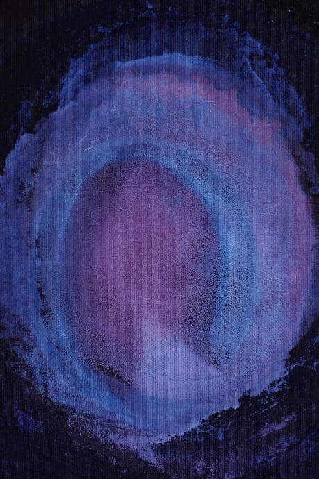 Blue Drying With Purple Center