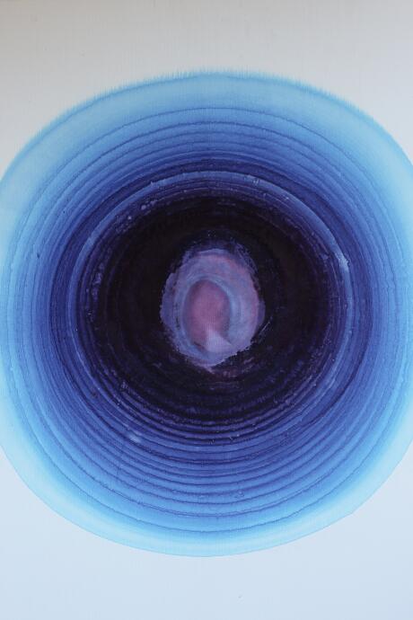 Blue Drying With Purple Center