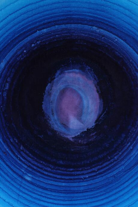 Blue Drying With Purple Center